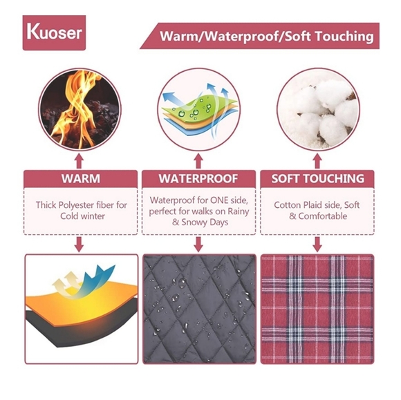 ☘4 for $25☘NEW Reversible Dog Jacket Size Large - Picture 4 of 7